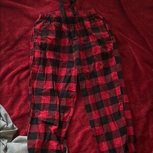 Red and Black Checkered Pajama Pants